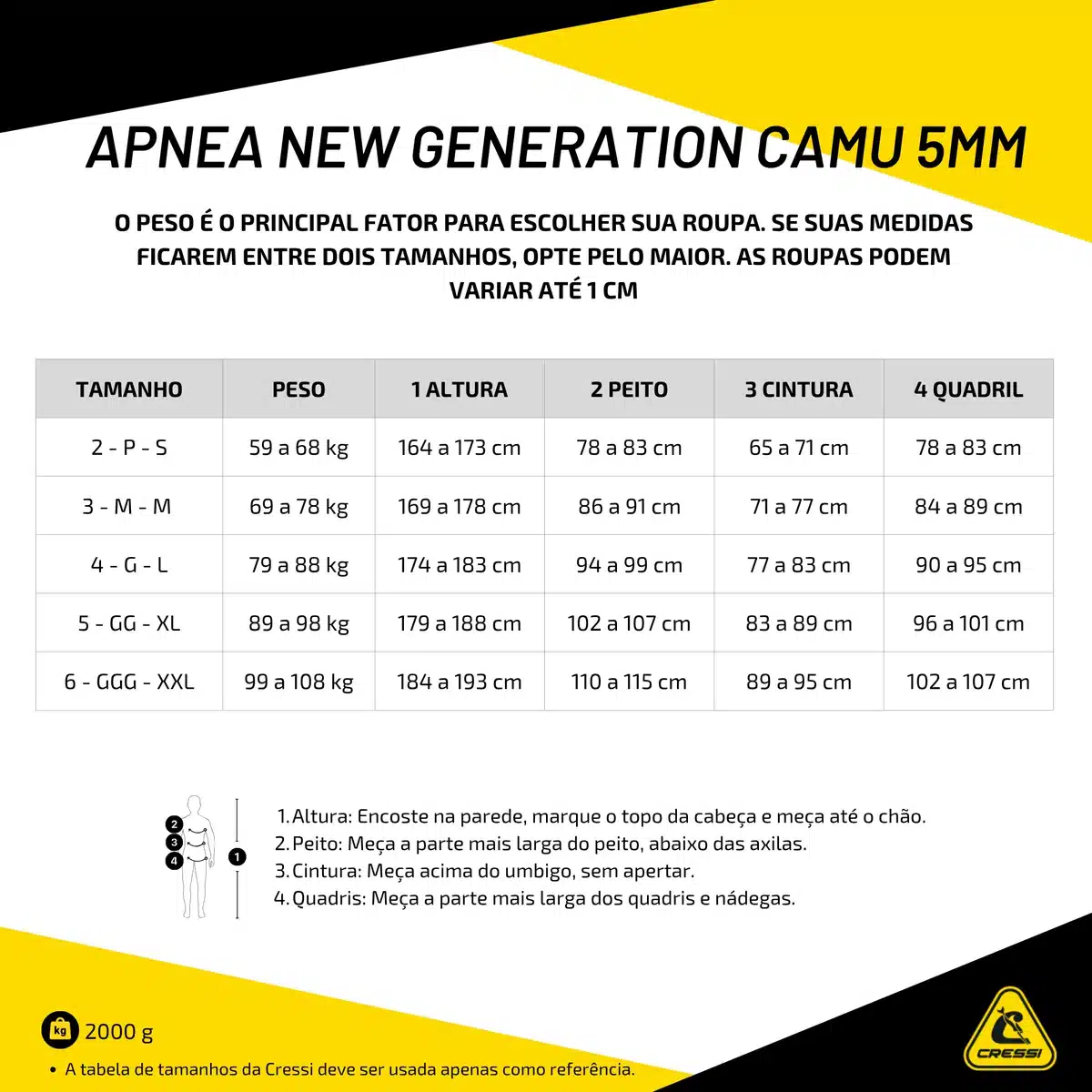 Roupa Cressi Apnea Camuflada New Generation 5.0mm